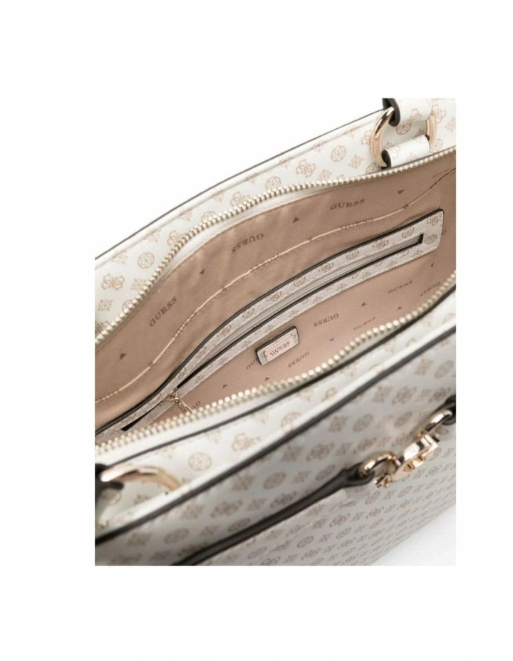 Arlena Logo Small Noel Tote Bag in White image 2