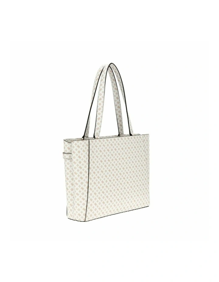Arlena Logo Small Noel Tote Bag in White image 3