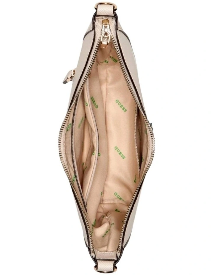 Eco Gloriana Top Zip Shoulder Bag in Stone image 4