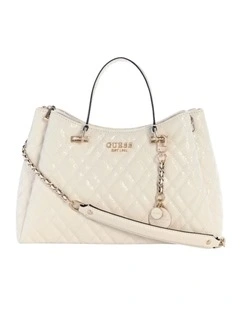 Isemay Girlfriend Shoulder Satchel Bag in Off White