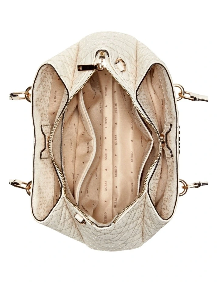 Isemay Girlfriend Shoulder Satchel Bag in Off White image 4