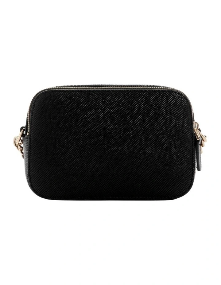 Noelle Double Zip Camera Crossbody Bag in Black image 3