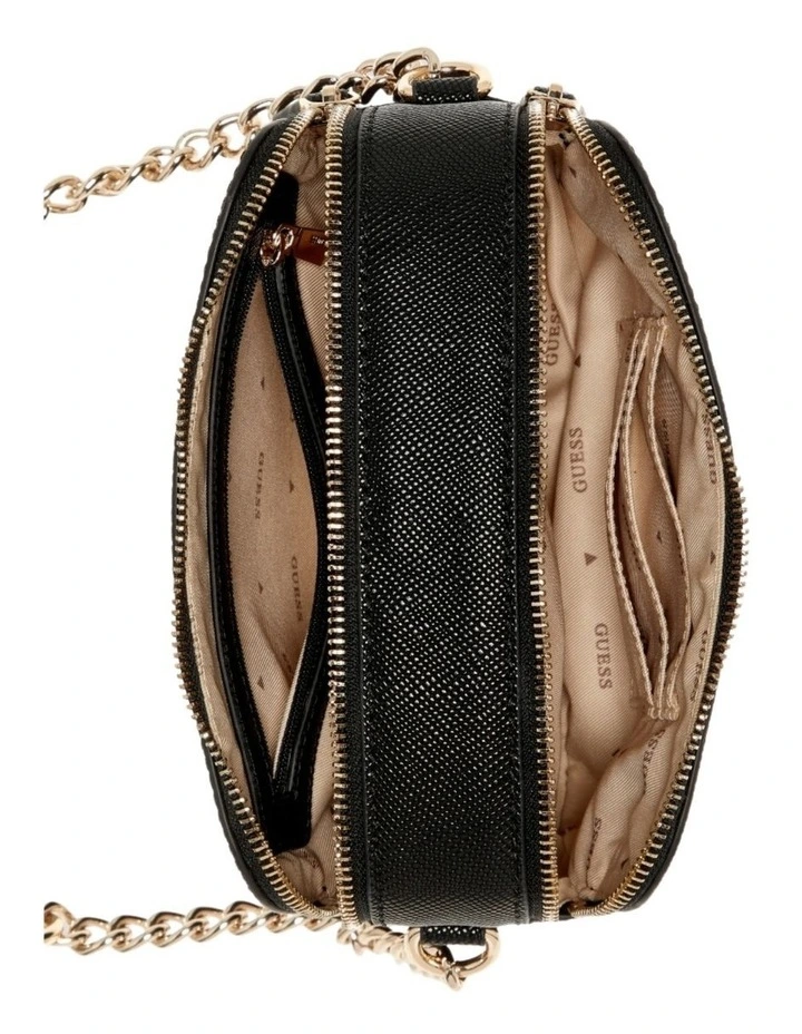 Noelle Double Zip Camera Crossbody Bag in Black image 4