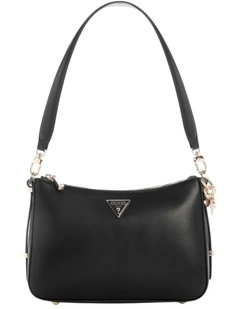 Daryna Top Zip Shoulder Bag in Black