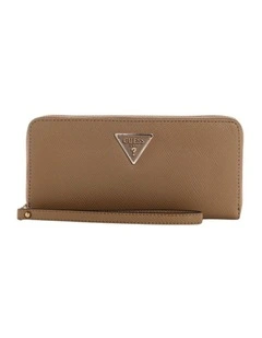 Laurel Large Zip Around Wallet in Brown