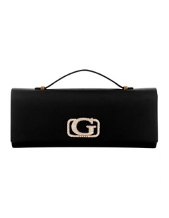 Zalina Top Handle Clutch Bag in Black