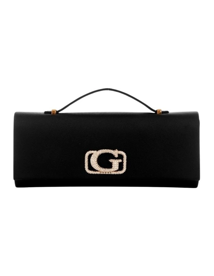 Zalina Top Handle Clutch Bag in Black image 1