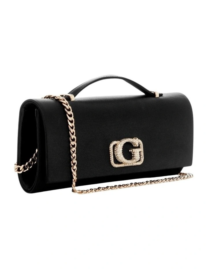 Zalina Top Handle Clutch Bag in Black image 2