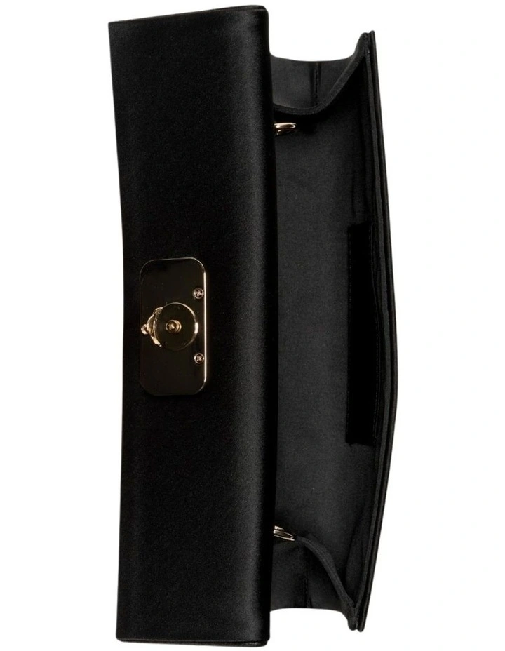 Zalina Top Handle Clutch Bag in Black image 4