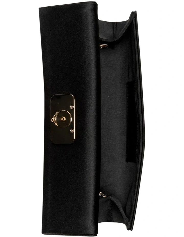 Zalina Top Handle Clutch Bag in Black image 5