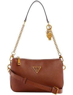 Destiny Top Zip Shoulder Bag in Cognac