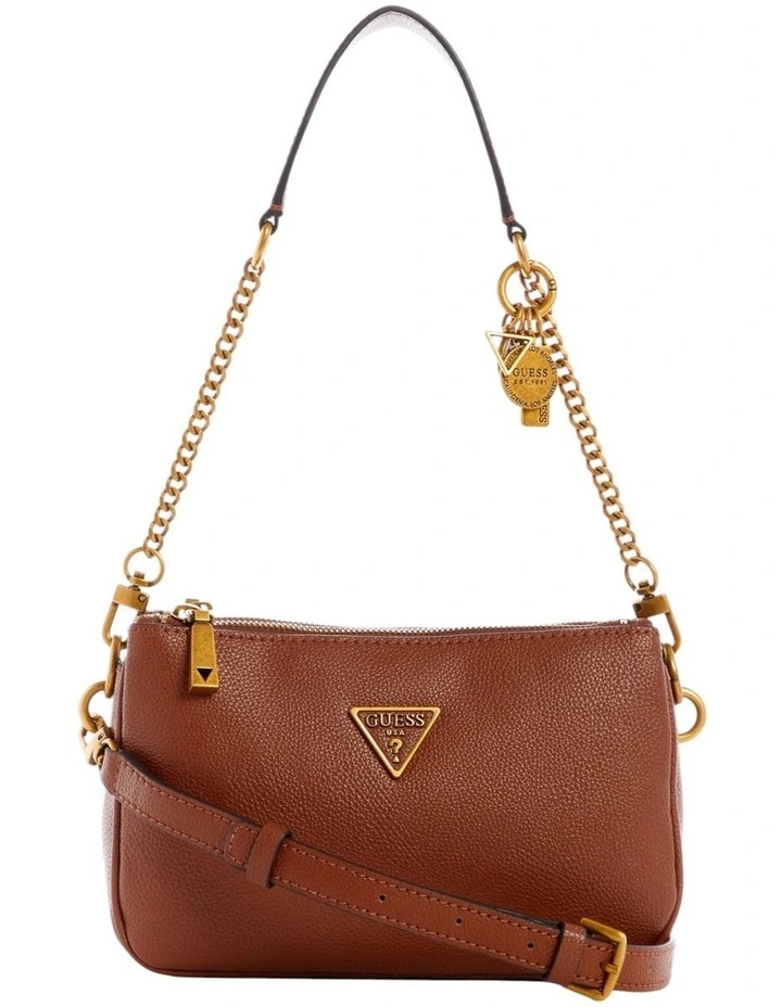 Destiny Top Zip Shoulder Bag in Cognac image 1