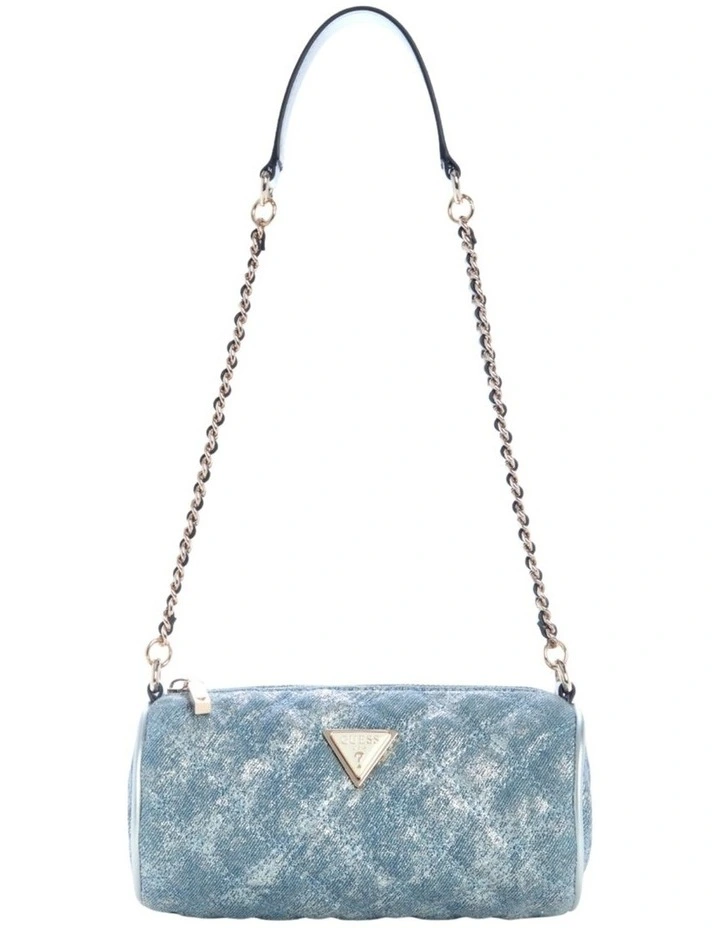 Giully II Mini Barrel Bag in Metallic Denim image 1