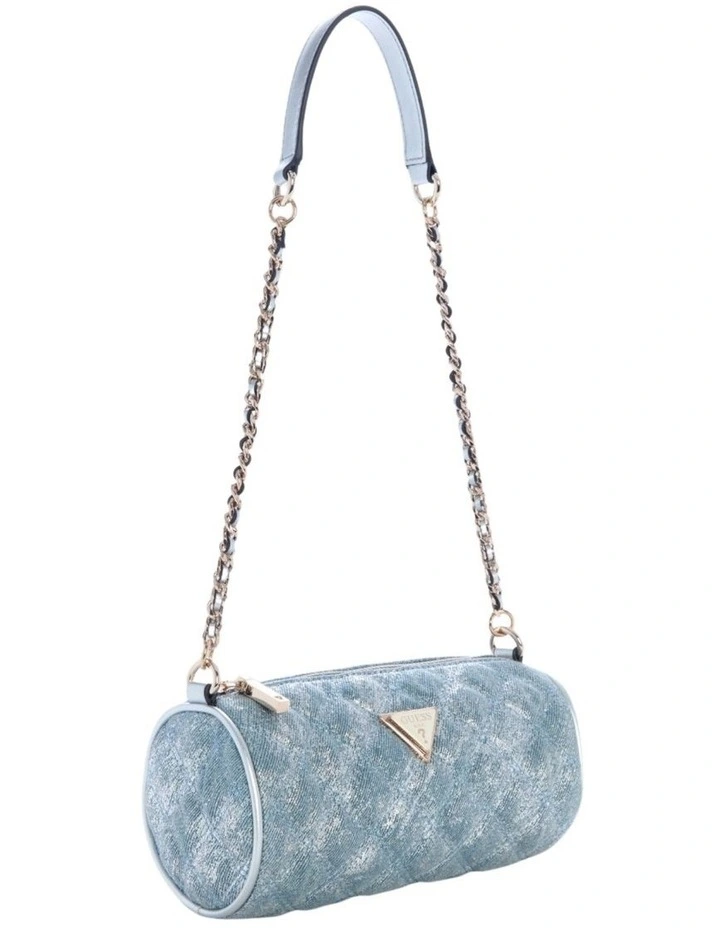 Giully II Mini Barrel Bag in Metallic Denim image 3