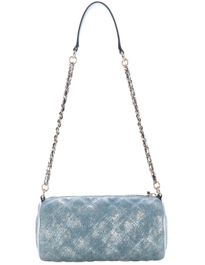 Giully II Mini Barrel Bag in Metallic Denim image 4