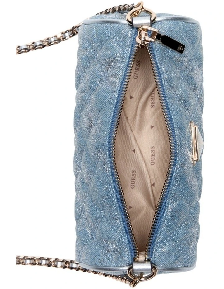 Giully II Mini Barrel Bag in Metallic Denim image 5