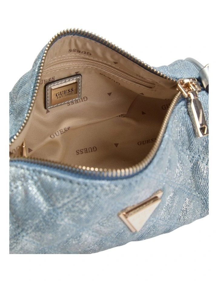 Giully II Mini Barrel Bag in Metallic Denim image 7