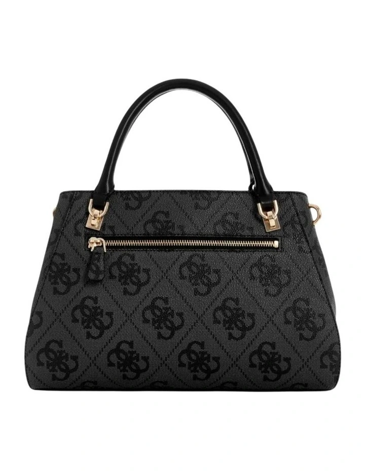 Noelle II Luxury Satchel Bag in Black Logo image 3