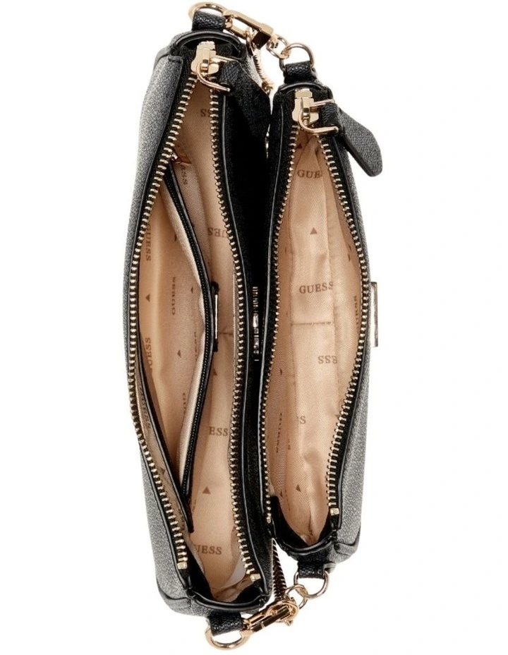 Noelle II Double Pouch Crossbody Bag in Coal Logo image 4