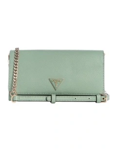 Noelle Crossbody Flap Organiser Bag in Green
