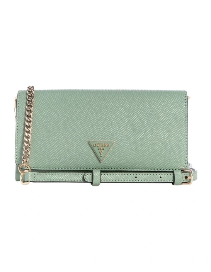Noelle Crossbody Flap Organiser Bag in Green image 1
