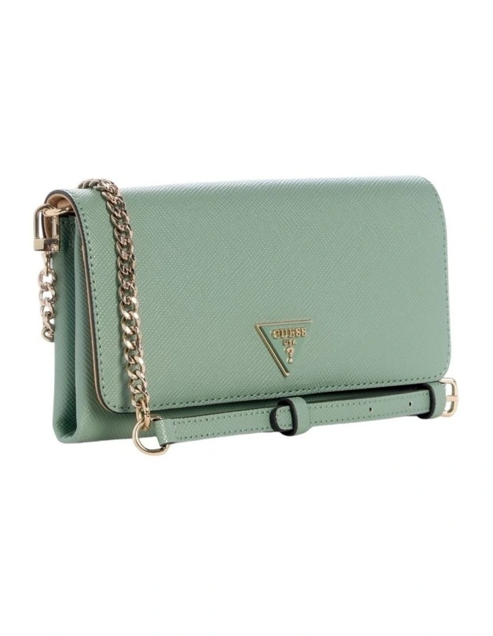 Noelle Crossbody Flap Organiser Bag in Green image 2