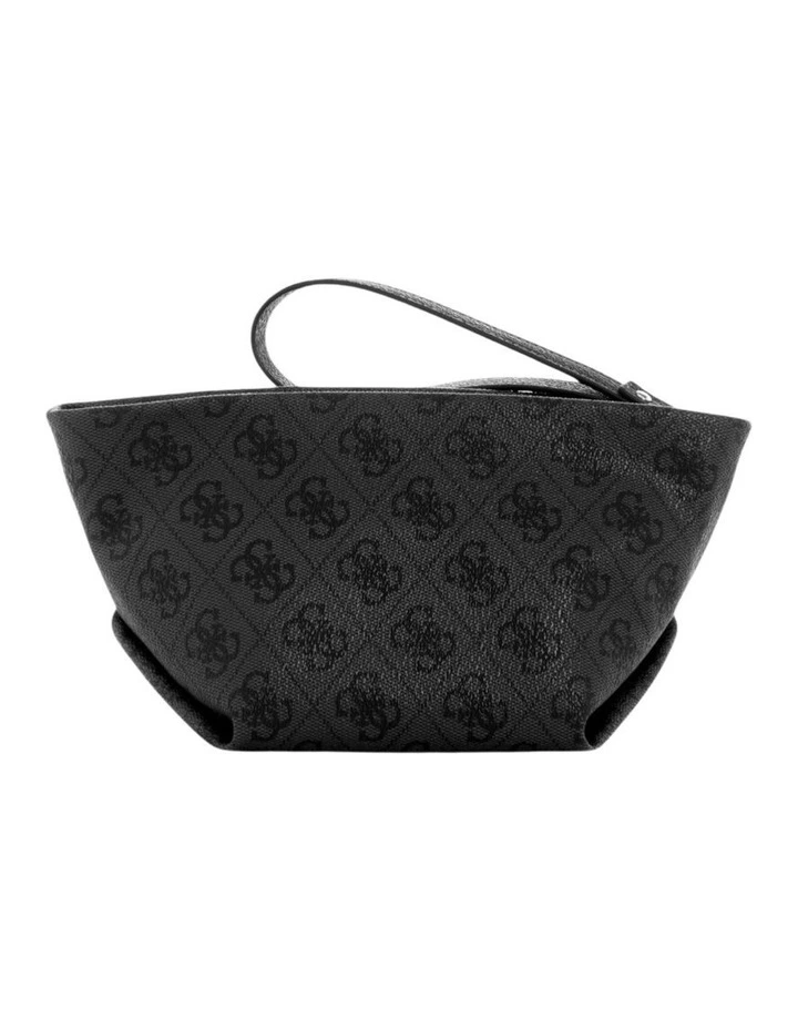 Helina Top Zip Cosmetic Pouch in Coal Logo image 3