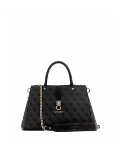 Zamira Luxury Satchel Bag in Coal Logo