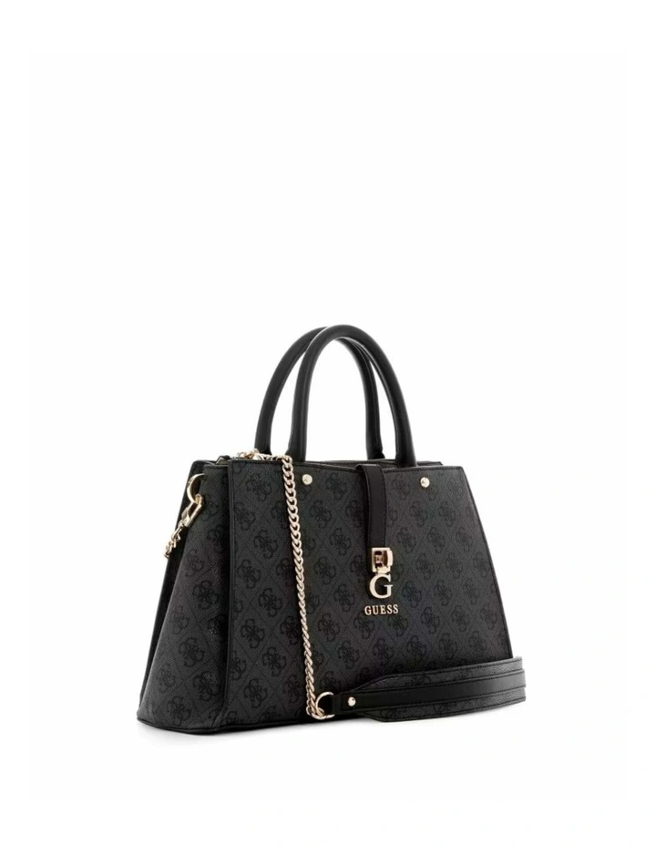 Zamira Luxury Satchel Bag in Coal Logo image 2