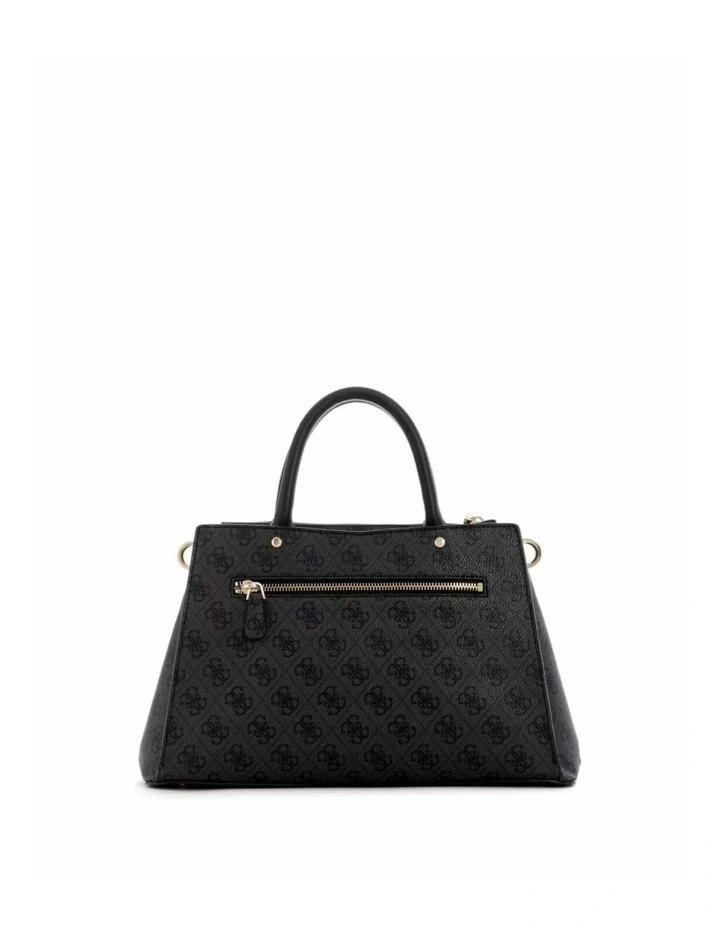 Zamira Luxury Satchel Bag in Coal Logo image 4