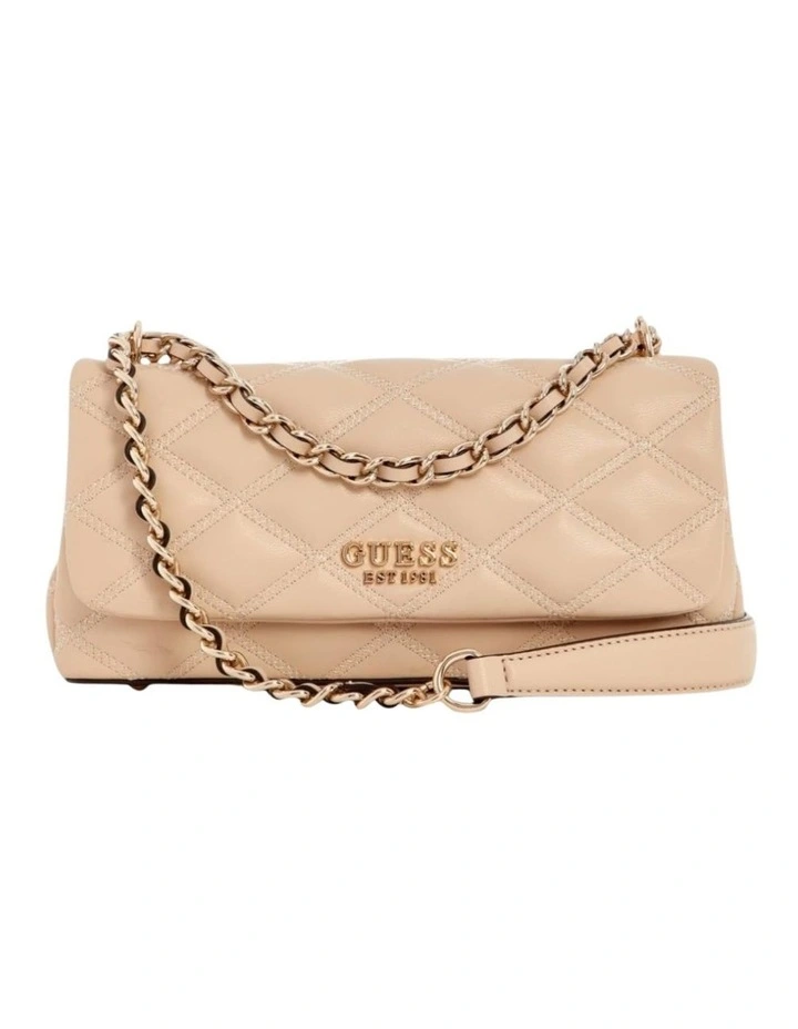 Tamsin Convertible Crossbody Flap Bag in Beige image 1