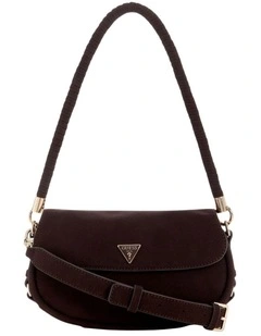 Danya Flap Shoulder Bag in Brown