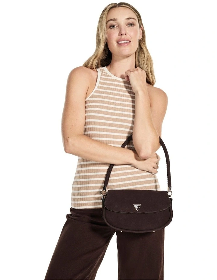 Danya Flap Shoulder Bag in Brown image 2