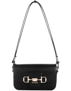 Janie Convertible Crossbody Flap Bag in Black