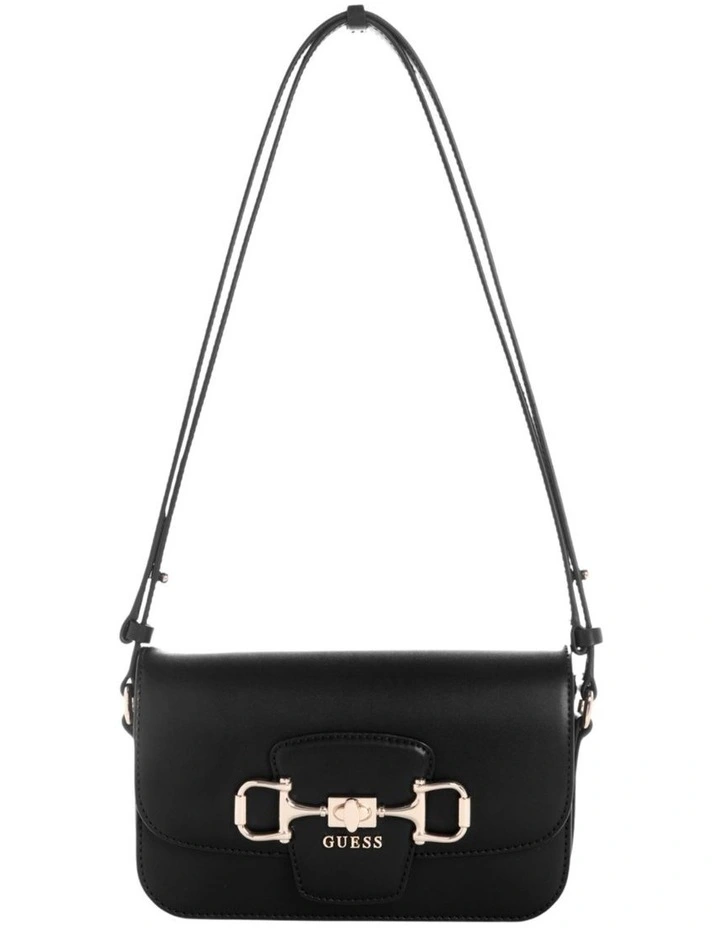 Janie Convertible Crossbody Flap Bag in Black image 1