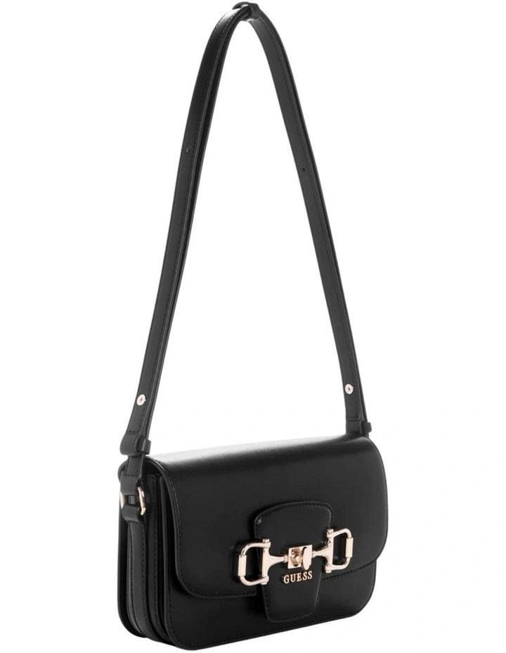 Janie Convertible Crossbody Flap Bag in Black image 3