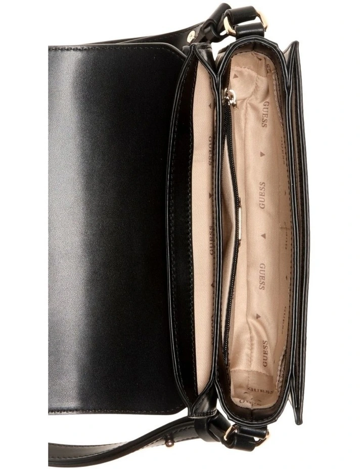 Janie Convertible Crossbody Flap Bag in Black image 4