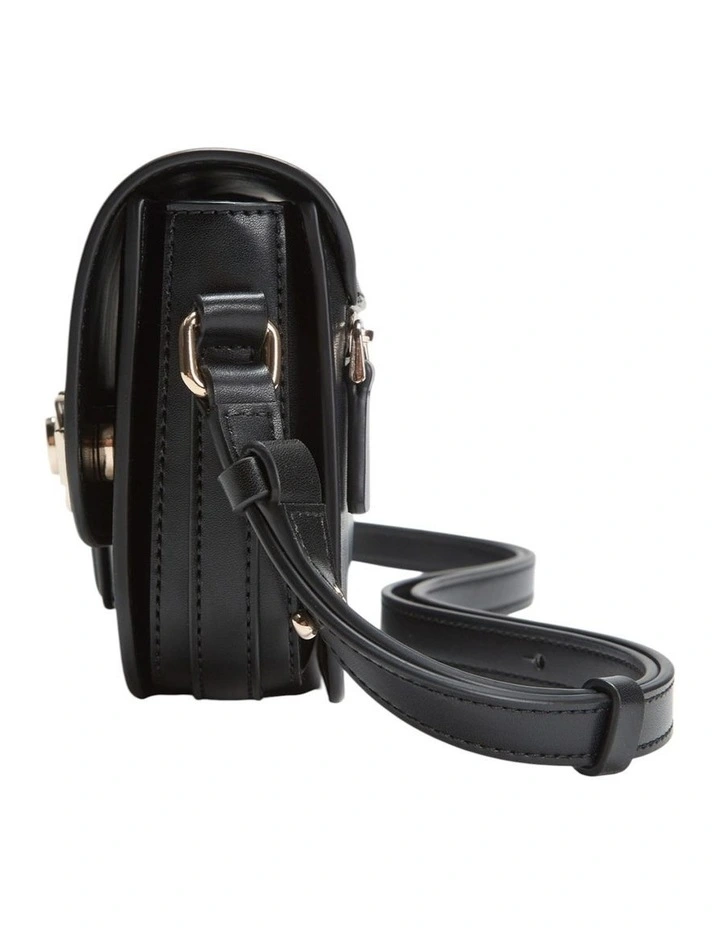 Janie Convertible Crossbody Flap Bag in Black image 6