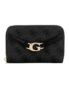 Dea Medium Zip Around Wallet in Coal Logo