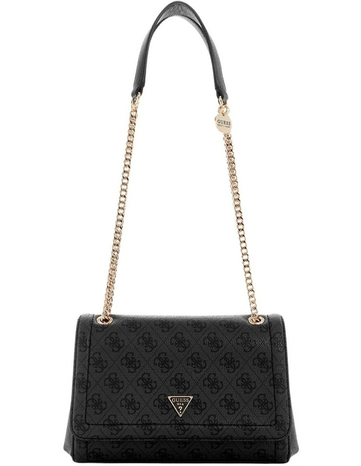 Noelle Convertible Crossbody Flap Bag in Black image 1
