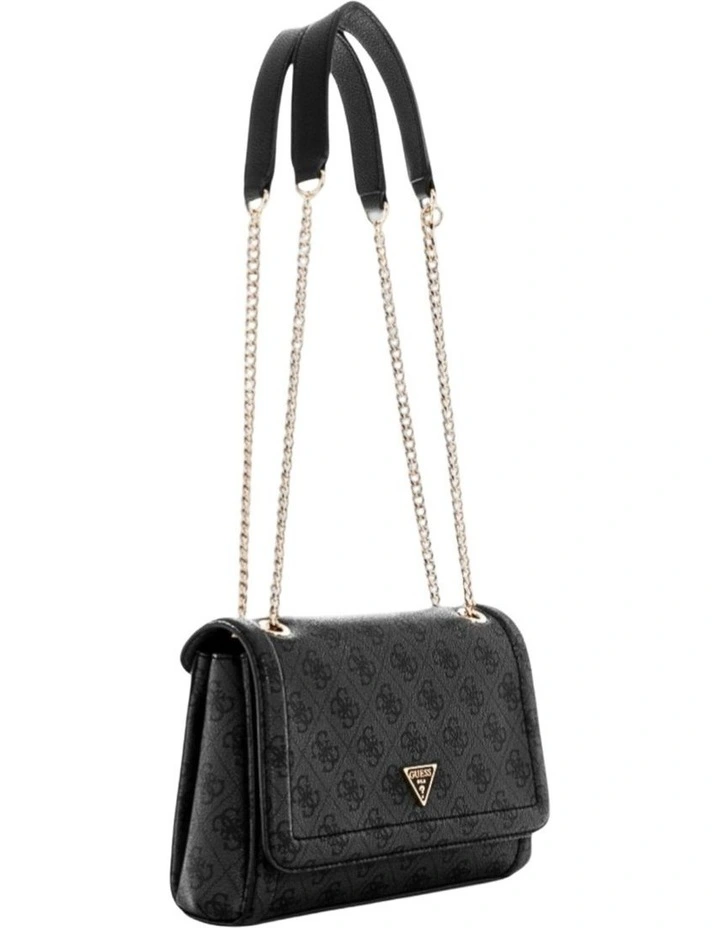 Noelle Convertible Crossbody Flap Bag in Black image 2