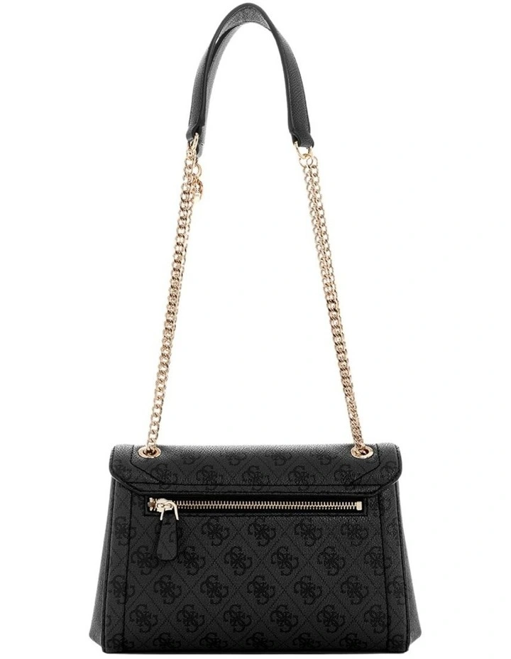 Noelle Convertible Crossbody Flap Bag in Black image 3