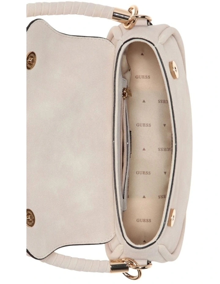 Danya Flap Shoulder Bag in Beige image 5