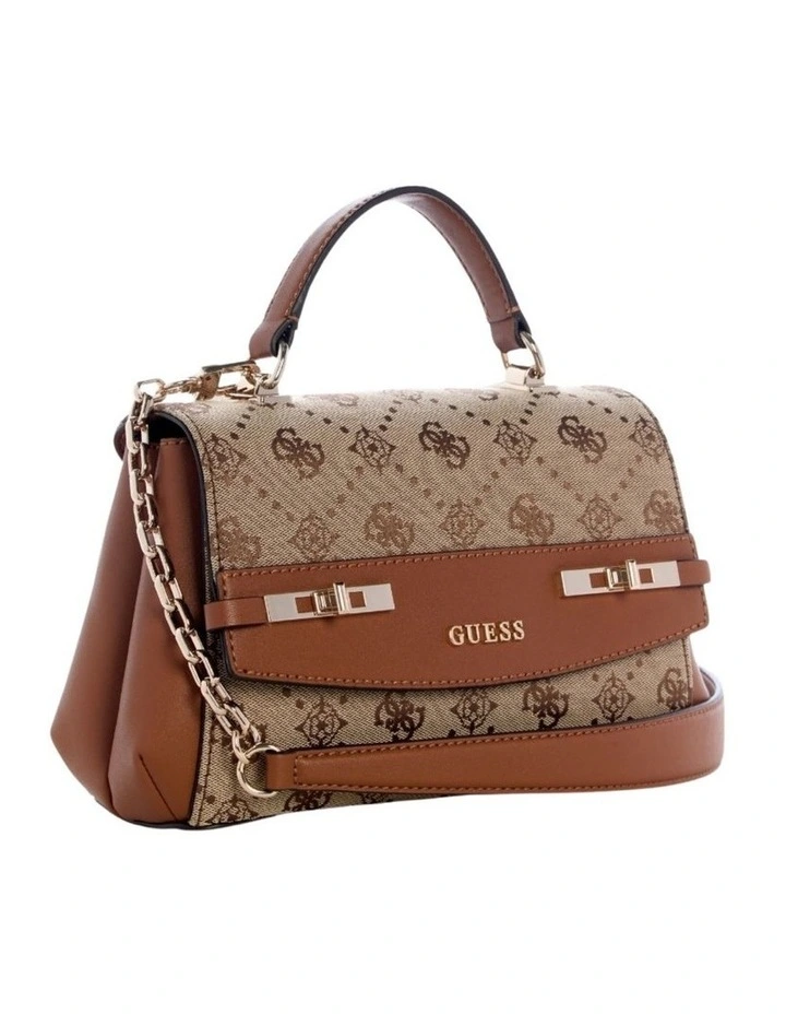 Melinda Mini Crossbody Flap Bag in Latte Logo image 3