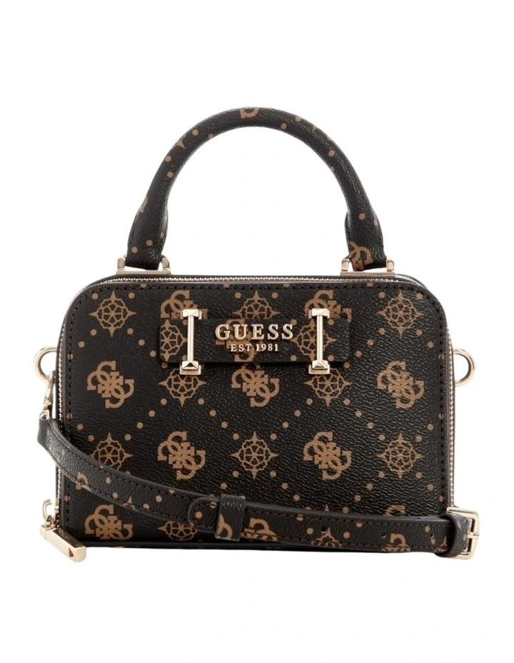 Silia Mini Satchel Bag in Espresso Logo image 1