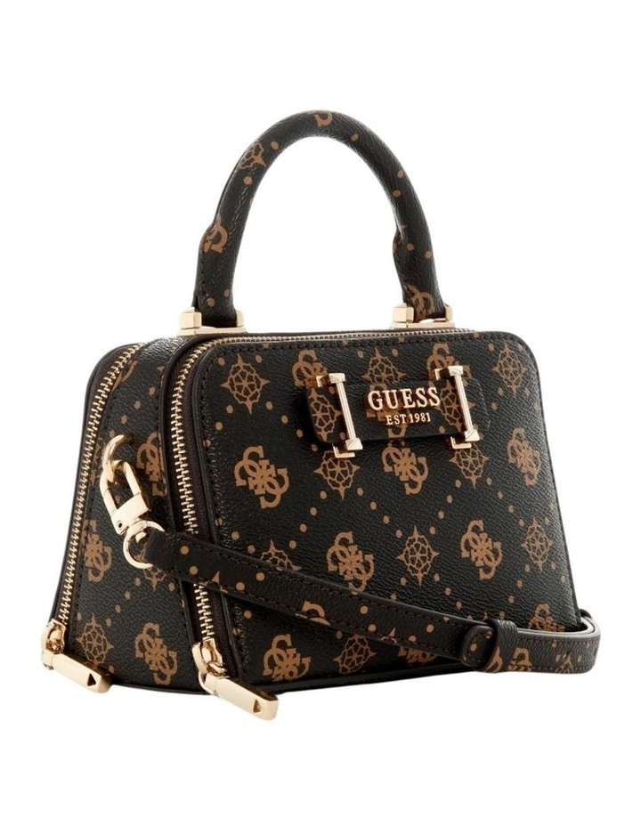 Silia Mini Satchel Bag in Espresso Logo image 2