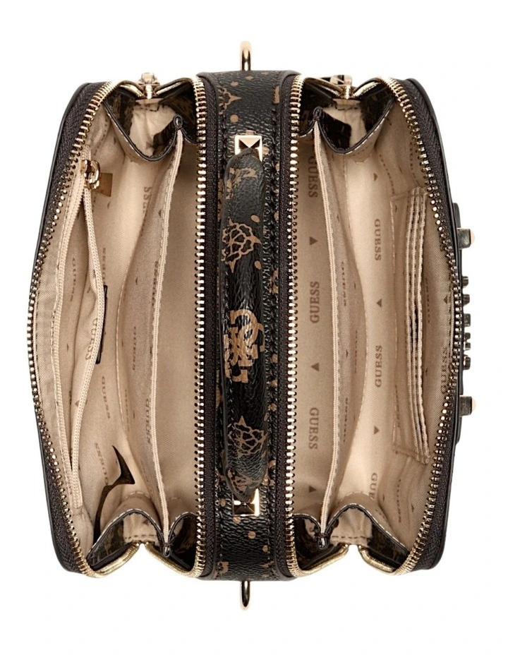 Silia Mini Satchel Bag in Espresso Logo image 4