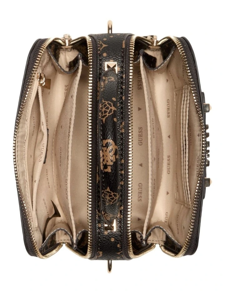 Silia Mini Satchel Bag in Espresso Logo image 5