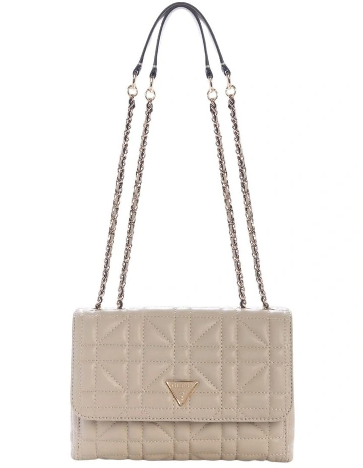 Edita Convertible Crossbody Flap Bag in Beige image 1