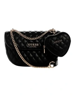 Atabey Convertible Crossbody Flap Bag in Black